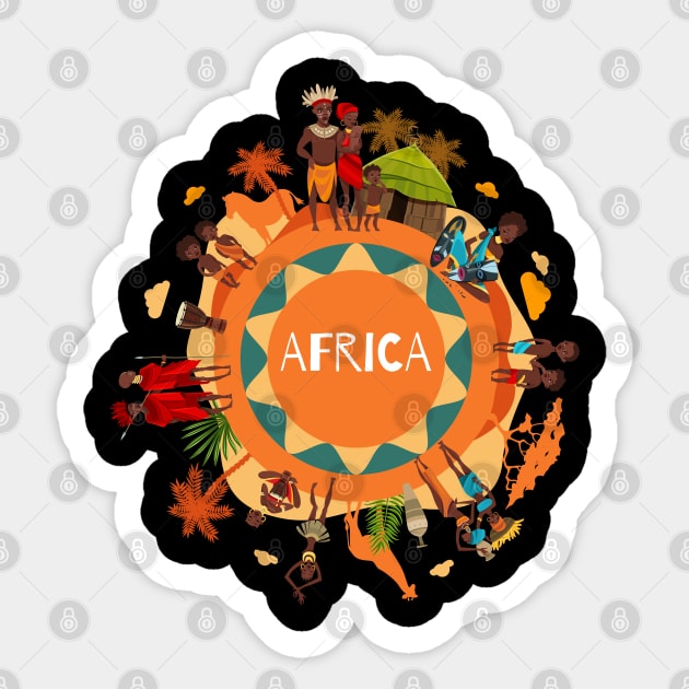 Africa Sticker by Mako Design 